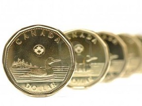 The loonie fell 2.6 per cent against the greenback in the first quarter, lagging 15 other major currencies.