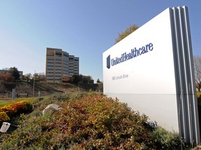 FILE - This Oct. 16, 2012, file photo, shows a portion of the UnitedHealth Group Inc.'s campus in Minnetonka, Minn. UnitedHealth Group reports earnings Tuesday, April 17, 2018.