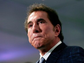 FILE - This March 15, 2016, file photo shows casino mogul Steve Wynn at a news conference in Medford, Mass. Wynn has sued a former Wynn Las Vegas salon director over comments about sexual conduct.