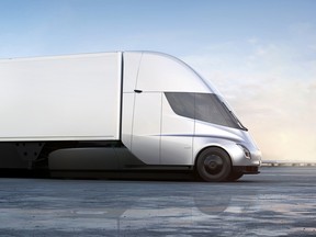 Tesla unveiled its electric semi truck in November.