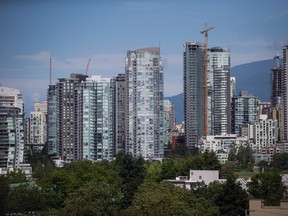 Condo towers in downtown Vancouver.