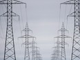 Manitoba Hydro power lines are photographed just outside Winnipeg, Monday, May 1, 2018.