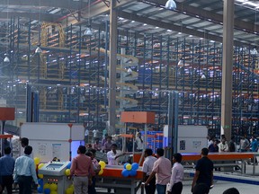 Flipkart's largest fulfilment centre, outside Hyderabad, India.