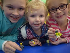 Janessa, 12, Myrissa, 3, and Lynza, 9; all three Henke girls work in their parents' business.