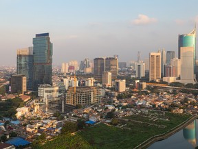 The financial district of Jakarta, Indonesia