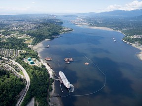 Kinder Morgan's Trans Mountain marine terminal in Burnaby, B.C.