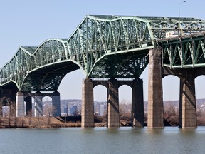 The old Champlain Bridge is less than 50 years old but has deteriorated quicker than expected, forcing authorities to close lanes and restrict the flow of traffic.