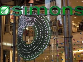 The Simons' flagship retail store is seen on Montreal's Ste-Catherine Street Wednesday, November 19, 2014. Retailer Simons is taking on outside investors for the first time as it looks to build a new distribution centre in Quebec City.