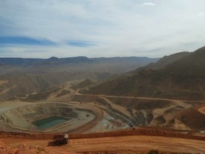 This 2012 courtesy photo shows a view from the Dolores mine, a gold and silver operation run by the Canadian company Pan American Silver, in Madera, Chihuahua.