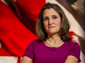 Chrystia Freeland, Canada's minister of foreign affairs, says the countermeasures, which apply to a long list of U.S. products from flat-rolled steel to playing cards and felt-tipped pens, will go into effect July 1.