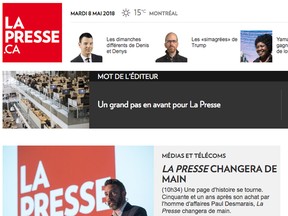 La Presse says it will use operational profits, any government assistance and donor funds to serve its goal of producing high-quality reporting.