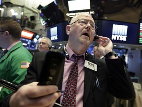 Trader Robert Moran works on the floor of the New York Stock Exchange, Thursday, May 17, 2018. U.S. stocks edged higher in morning trading Thursday, having shaken off an early stumble, as investors weighed the latest batch of company earnings news.