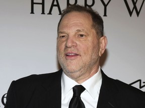 FILE - In this Feb. 10, 2016, file photo, Harvey Weinstein attends amfAR's New York Gala honoring him in New York. A private equity firm has emerged as the winning bidder for the Weinstein Co., the film and TV studio forced into bankruptcy by the sexual misconduct scandal that brought down Hollywood mogul Harvey Weinstein.