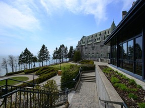 Le Manoir Richelieu is shown in La Malbaie, Quebec on Wednesday, May 2, 2018. The federal government will to spend more than $2.2 million to fly around 3,000 police officers and dozens of German Shepherds from all around the country to Quebec City to help secure the sites for next month's G7 leaders' summit.THE CANADIAN PRESS/Sean Kilpatrick