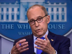 Senior White House economic adviser Larry Kudlow speaks during a briefing at the White House in Washington, Wednesday, June 6, 2018, on the upcoming G7 summit.