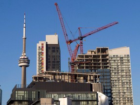 Housing starts fell in May, due to a drop in apartments and condos in Toronto.