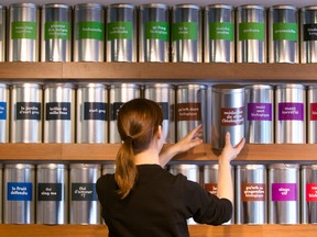 The tea wall at a DavidsTea store in Montreal. The company has been grappling with a rapidly shifting consumer marketplace, poor financial results and all-too-frequent management upheavals.