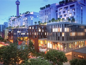 An artist’s rendering of a RioCan REIT mixed-development project in Toronto known as The Well.