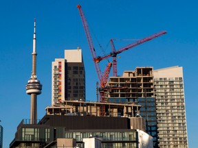 Condos under construction in Toronto.