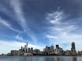 The Toronto skyline. An annual cost of living survey shows Toronto and Vancouver are Canada’s most expensive cities.
