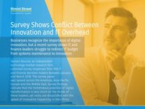 Survey shows conflict between innovation and IT overhead