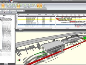 Synchro 4D construction modeling of Crossrail Station. Image courtesy of Bentley Systems