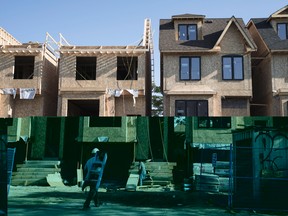Houses under construction in Toronto on Friday, June 26, 2015.