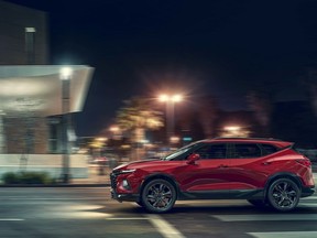 This undated photo provided by General Motors shows the Chevrolet Blazer. GM on Thursday, June 21, 2018, unveiled the sculpted Blazer in Atlanta. (Courtesy of General Motors via AP)