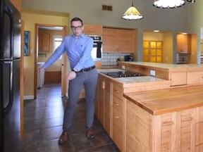 Dylan Mahaney dances in a handout screengrab from a video. Mahaney, a realtor based out of Moncton, N.B. decided to think on his feet -- literally -- in a recent ploy to sell a house in nearby Upper Coverdale. He went viral with a Facebook video showing him dancing through the home to the tune of the 1980s A-ha classic "Take On Me."