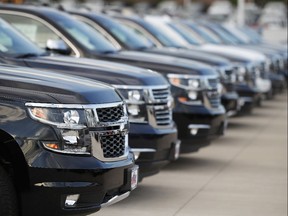 2018 Suburbans sit at a Chevrolet dealership.