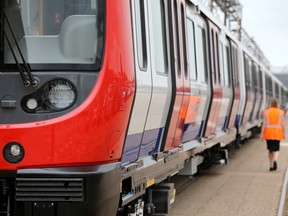 Bombardier trains for the London Underground system at the company's plant in England.