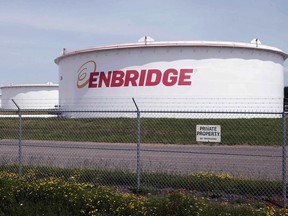 Tanks at the Enbridge Energy terminal in Superior, Wisconsin.