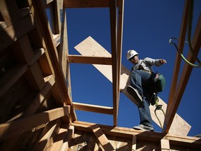 The CMHC report showed a 46 per cent surge in multiple-unit urban starts, eclipsing a 4 per cent decline in groundbreaking on single homes.