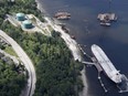 A aerial view of Kinder Morgan's Trans Mountain marine terminal, in Burnaby, B.C., is shown on Tuesday, May 29, 2018.