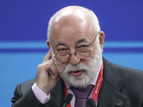 FILE - In this May 25, 2018, file photo, Renova CEO businessman Viktor Vekselberg attends the St. Petersburg International Economic Forum in St. Petersburg, Russia. in St. Petersburg, Russia. Long before Vekselberg was tied to a scandal over the president and a porn star, the Russian oligarch had been positioning himself to extend his influence in the United States.