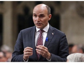 Minister of Families, Children and Social Development Jean-Yves Duclos rises during Question Period in the House of Commons on Parliament Hill on Thursday, May 31, 2018. Newly released documents are providing a window into a key policy pillar in a federal social finance strategy to better connect private investors with groups that deliver social programs.