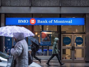 The Bank of Montreal in Toronto's Financial District on Tuesday, April 4, 2017.