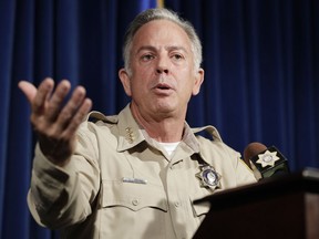 Clark County Sheriff Joe Lombardo speaks at a news conference regarding the Oct. 1 shooting on Friday, Aug. 3, 2018, in Las Vegas.  More than 10 months after the deadliest mass shooting in modern U.S. history, police say they are closing their investigation without answering the key question: What drove a gunman to unleash a hail of gunfire that killed 58 people and wounded hundreds more?
