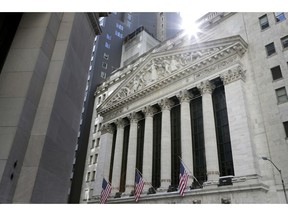 FILE- This June 25, 2018, photo shows the New York Stock Exchange is seen in New York. The U.S. stock market opens at 9:30 a.m. EDT on Monday, Aug. 27.