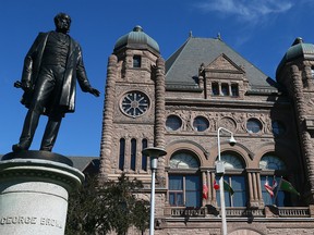 Queen's Park in Ontario. The province sold $750 million of securities maturing in 2049 in its latest foray into the domestic debt market.