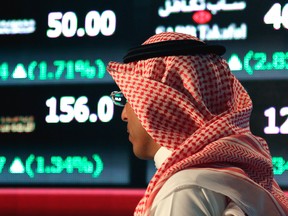 The Saudi Central bank and state pension are selling Canadian equities, bonds and cash holdings "no matter the cost", according to Financial Times.