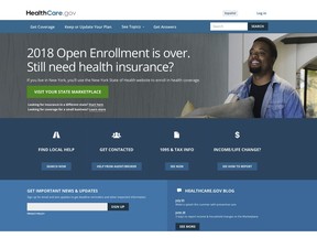 The website for HealthCare.gov on Friday, July 6, 2018, in Washington. A congressional watchdog says the Trump administration needs to step up its management of sign-up seasons for former President Barack Obama's health care law after mixed results last year amid a failed GOP drive to repeal it. (HHS via AP)