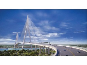 Artist rendering of the Gordie Howe International Bridge