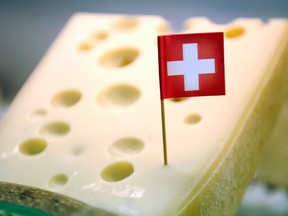 We should not tolerate insulting grocery store labels that offer “Swiss Emmental” cheese that’s made in Canada behind a tariff wall that keeps out Emmental actually fermented in Switzerland.