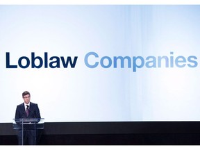 Galen G. Weston CEO, chairman and president of Loblaw Companies Limited speaks during the company's annual general meeting in Toronto on May 3, 2018.
