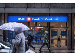 The Bank of Montreal in Toronto's Financial District on Tuesday, April 4, 2017.