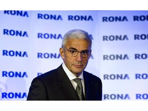 Rona president and CEO Robert Dutton arrives at the company's annual meeting Tuesday, May 10, 2011, in Montreal.