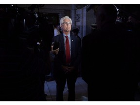 Minister of Natural Resources Jim Carr speaks to reporters following Question Period in the House of Commons on Parliament Hill in Ottawa on Tuesday, May 29, 2018. Canada's new international trade minister is taking a pass on a meeting of his G20 counterparts in Argentina on Friday. Jim Carr was recently shuffled into the portfolio with the main purpose of diversifying Canada's economic relations with countries other than the United States, its largest trading partner.THE CANADIAN PRESS/Justin Tang