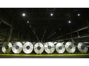 Rolls of coiled coated steel are shown at Stelco in Hamilton on June 29, 2018. Minister for Economic Development Navdeep Bains says the government plans to make a decision on safeguards against steel dumping in the coming weeks.Speaking at a summit in Hamilton, Ont., on the steel industry, Bains said the government is looking at the data and feedback it received from recent consultations on how to protect industry from the risk of cheap steel imports, which has increased after the U.S. imposed tariffs on foreign steel and aluminum earlier this year.Minister for Economic Development Navdeep Bains says the government plans to make a decision on safeguards against steel dumping in the coming weeks.Speaking at a summit in Hamilton, Ont., on the steel industry, Bains said the government is looking at the data and feedback it received from recent consultations on how to protect industry from the risk of cheap steel imports, which has increased after the U.S. imposed tariffs on foreign steel and aluminum earlier this year.