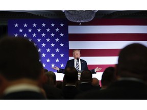 President Donald Trump gestures while speaking at a Republican fundraiser at the Carmel Country Club in in Charlotte, N.C., on August 31, 2018. Under almost any normal circumstance, the negotiation of a trade pact between countries should result in benefits for consumers, say experts who have closely watched the North American trade talks unfold in Washington. After all, they say, the lifting of trade barriers should result in more competition, which should translate to more consumer choice, and therefore lower prices. But with Donald Trump driving the agenda for the American side of the bargaining process, at least two of those experts warn that the uncertainty generated around the negotiation of a new North American Free Trade Agreement will ultimately only hurt consumers.